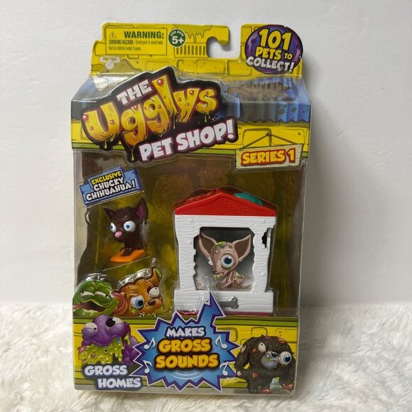 THE UGGLYS PET SHOP SERIES 1 CHUCKY CHIHUAHUA EXCLUSIVE MOOSE TOYS - Picture 1 of 3